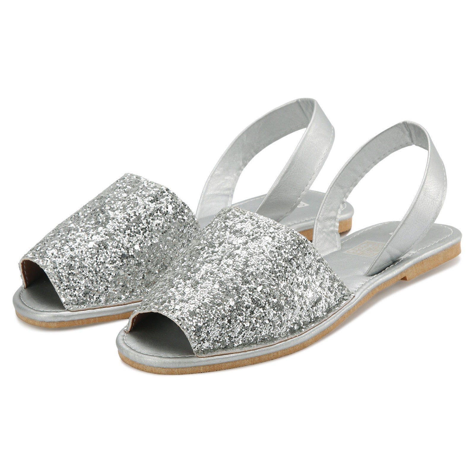 VivyaBoutique™ | Flat Sequin Peep-Toe Sandals